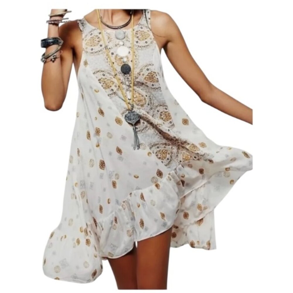 Free people into you paisley slip dress